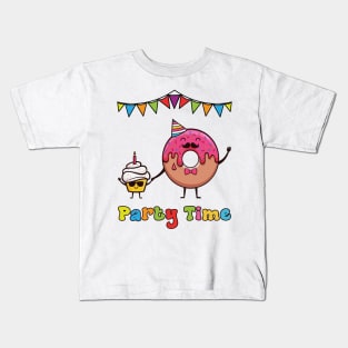 Donut Party Time Kids T-Shirt